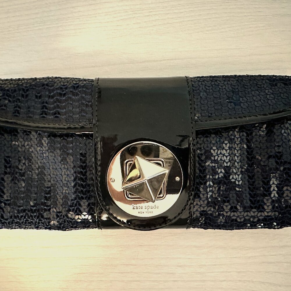 Kate Spade Navy Sequin Clutch